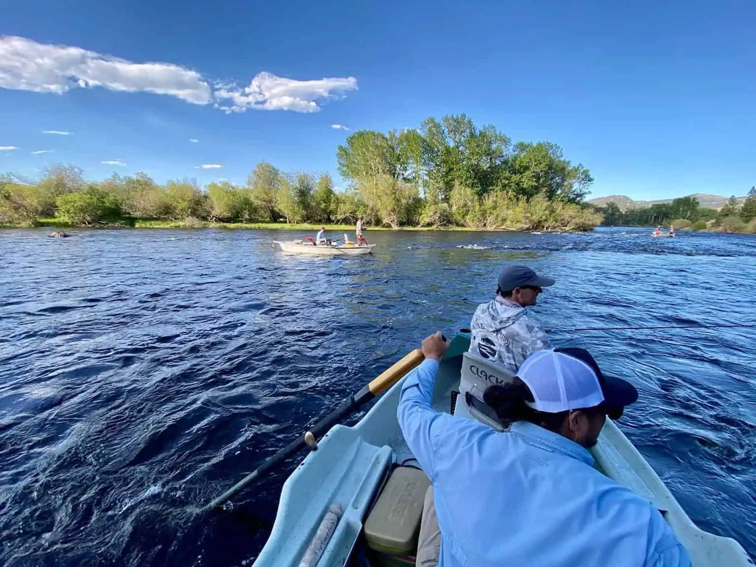 fishing boat on the river